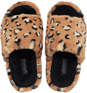 Classic Leopard Fur Slide