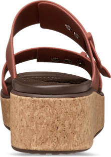 Brooklyn Buckle Low Wedge Cork Sandal