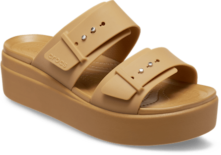 Brooklyn Buckle Low Wedge Sandal