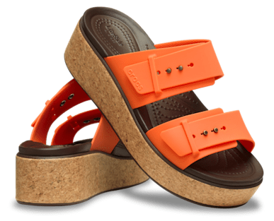 Brooklyn Buckle Low Wedge Cork Sandal