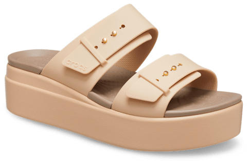 Brooklyn Buckle Low Wedge Sandal