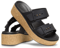 Brooklyn Buckle Low Wedge Cork Sandal
