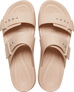 Brooklyn Buckle Low Wedge Sandal