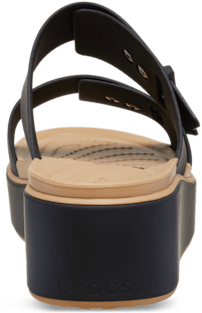 Brooklyn Buckle Low Wedge Matte Wrap Sandal