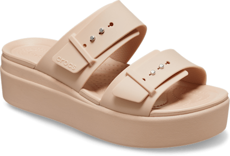 Brooklyn Buckle Low Wedge Sandal