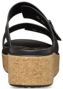 Brooklyn Buckle Low Wedge Cork Sandal