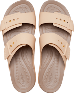 Brooklyn Buckle Low Wedge Sandal