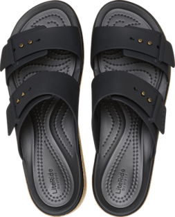 Brooklyn Buckle Low Wedge Cork Sandal