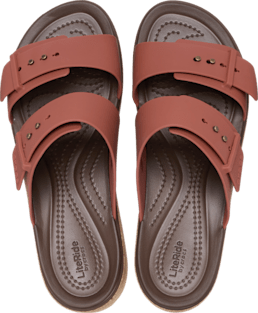 Brooklyn Buckle Low Wedge Cork Sandal