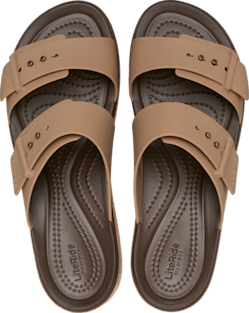Brooklyn Buckle Low Wedge Cork Sandal