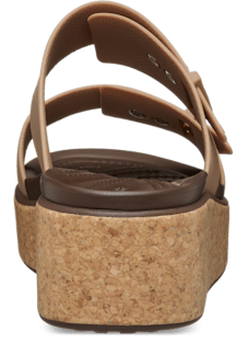 Brooklyn Buckle Low Wedge Cork Sandal