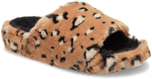 Classic Leopard Fur Slide