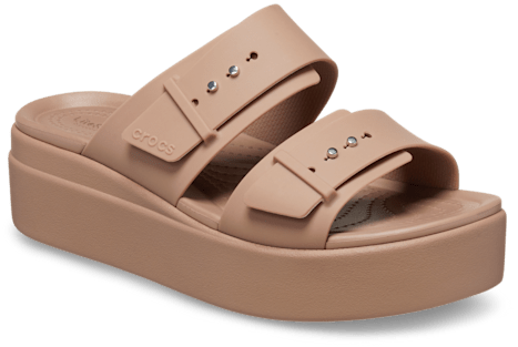 Brooklyn Buckle Low Wedge Sandal