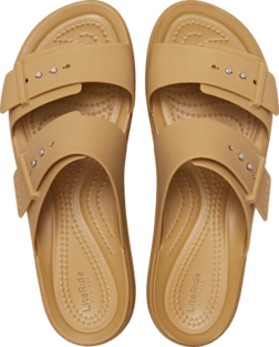 Brooklyn Buckle Low Wedge Sandal