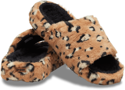 Classic Leopard Fur Slide