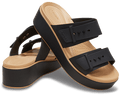 Brooklyn Buckle Low Wedge Matte Wrap Sandal