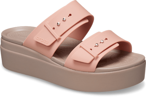 Brooklyn Buckle Low Wedge Sandal