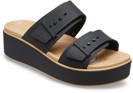 Brooklyn Buckle Low Wedge Matte Wrap Sandal