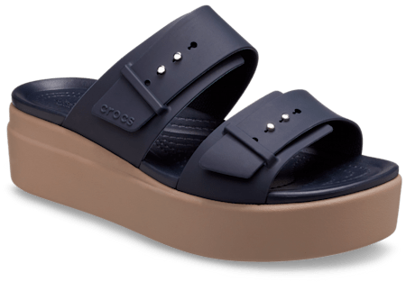Brooklyn Buckle Low Wedge Sandal